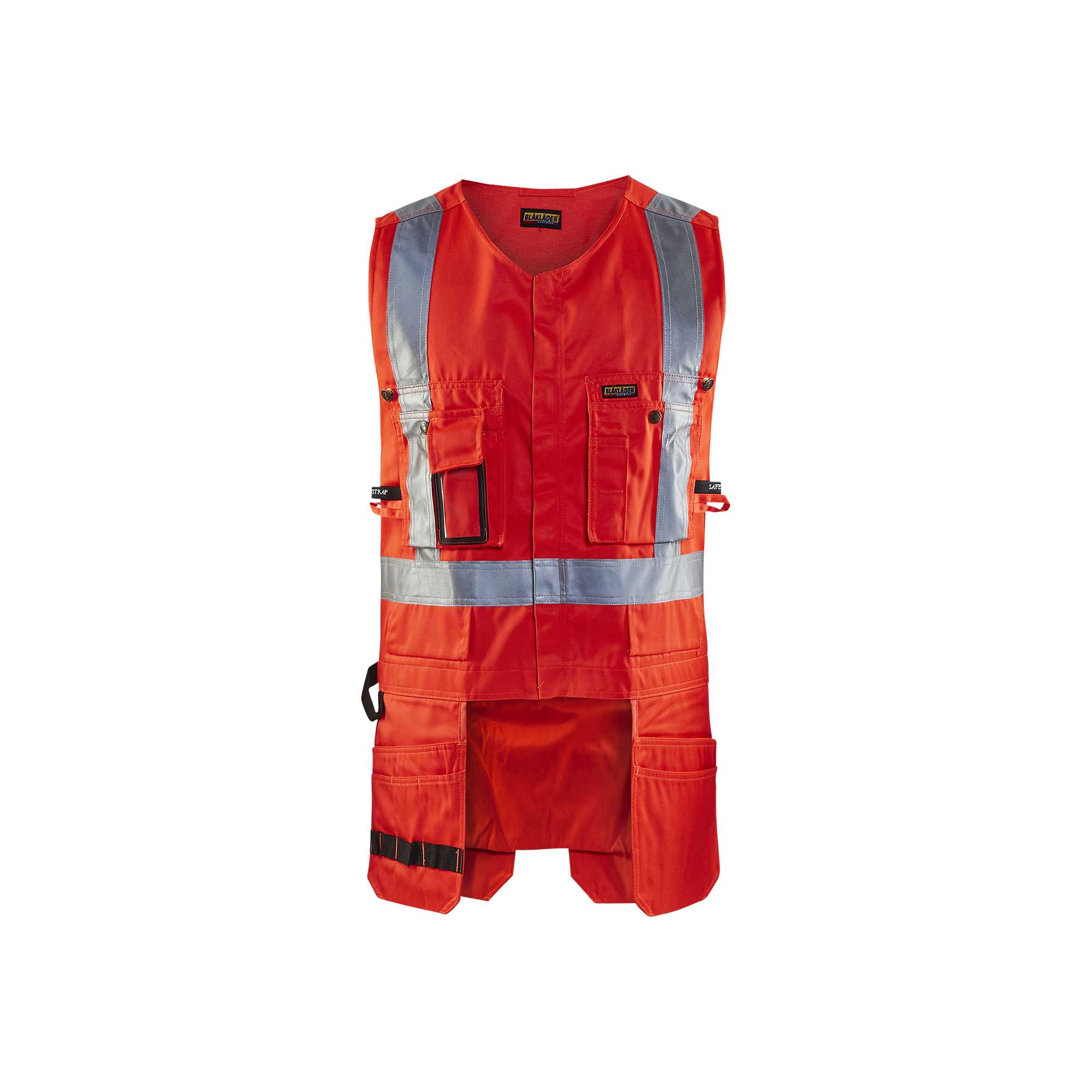 BLAKLADER 30271804 HI VIS TOOL VEST Hi Vis Reflective Tool Vest MEN - 85% Polyester